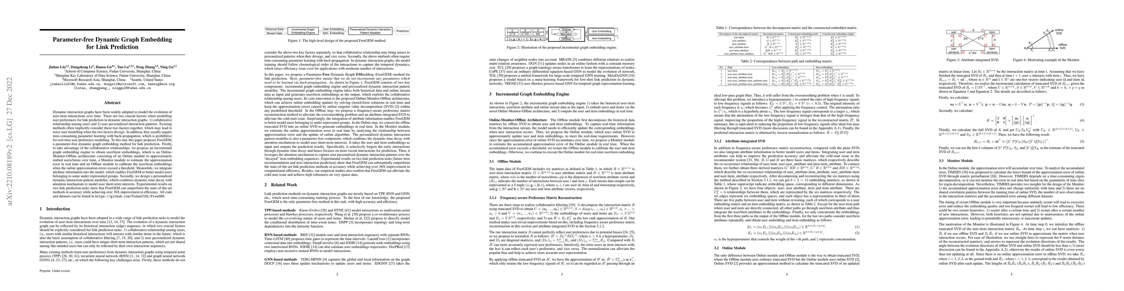 Thumbnail for Parameter-free Dynamic Graph Embedding for Link Prediction
