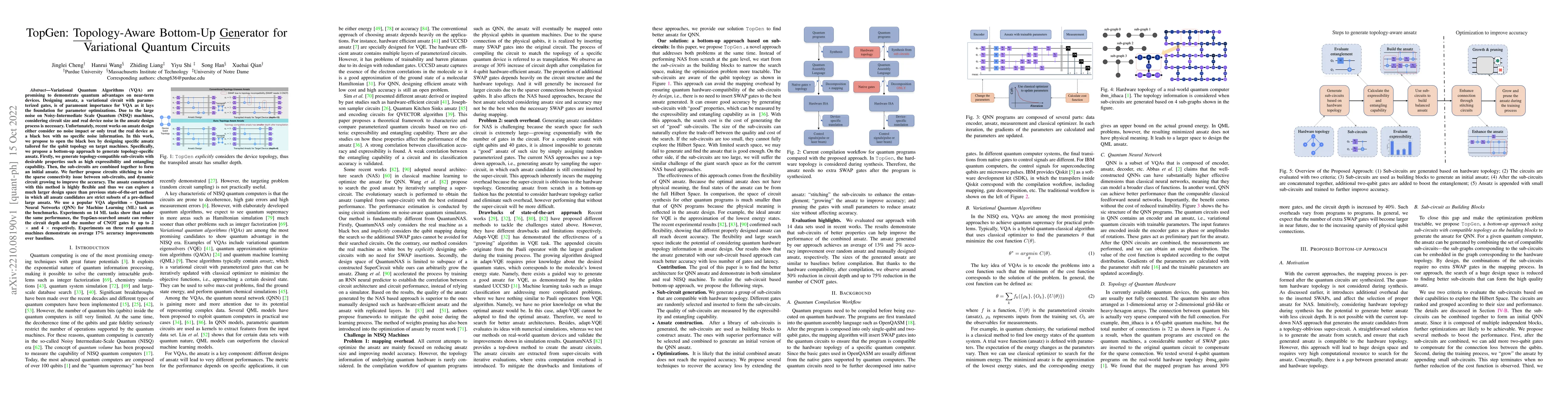 Thumbnail for TopGen: Topology-Aware Bottom-Up Generator for Variational Quantum
  Circuits