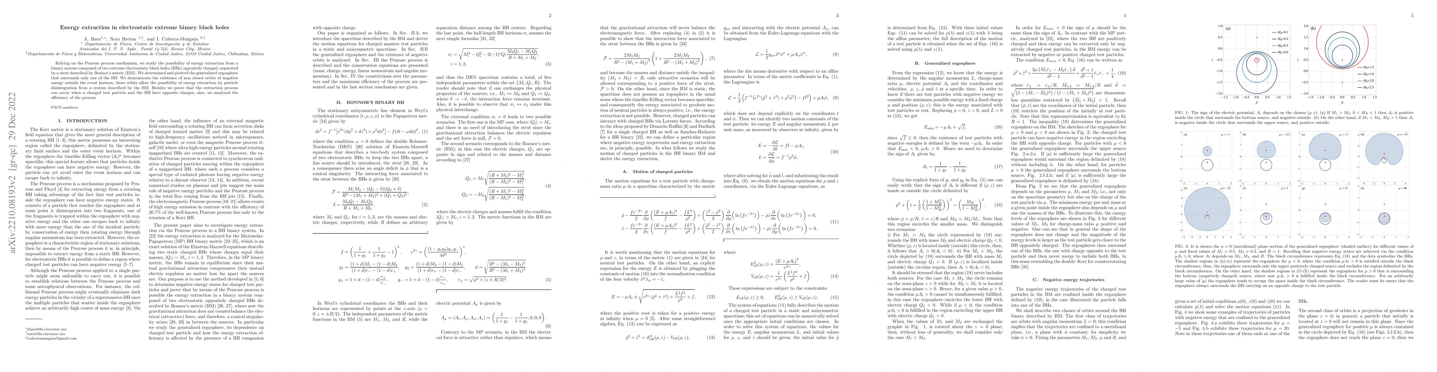Thumbnail for Energy extraction in electrostatic extreme binary black holes