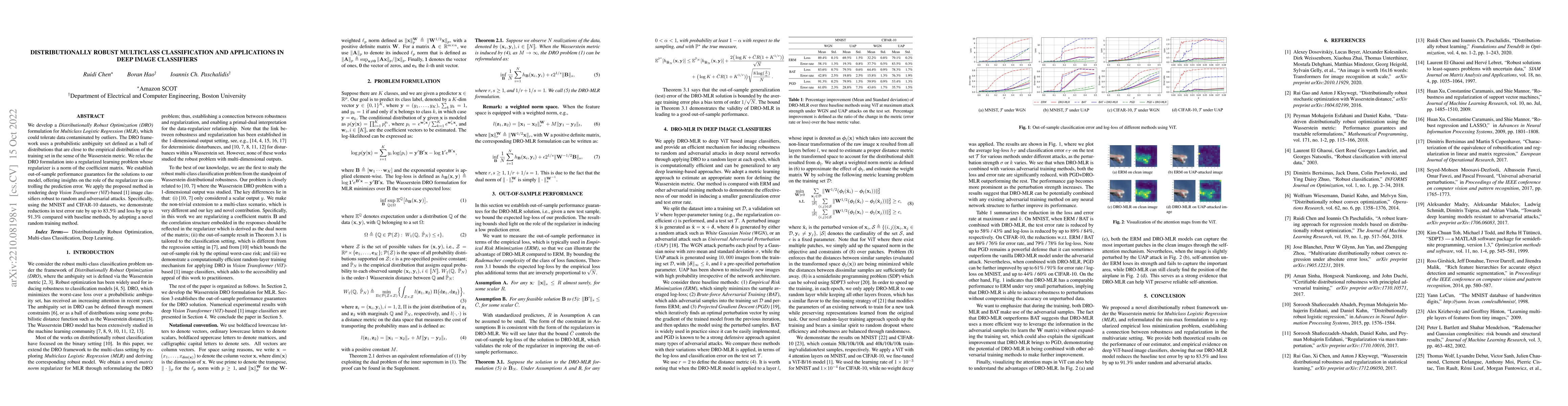 Thumbnail for Distributionally Robust Multiclass Classification and Applications in
  Deep Image Classifiers