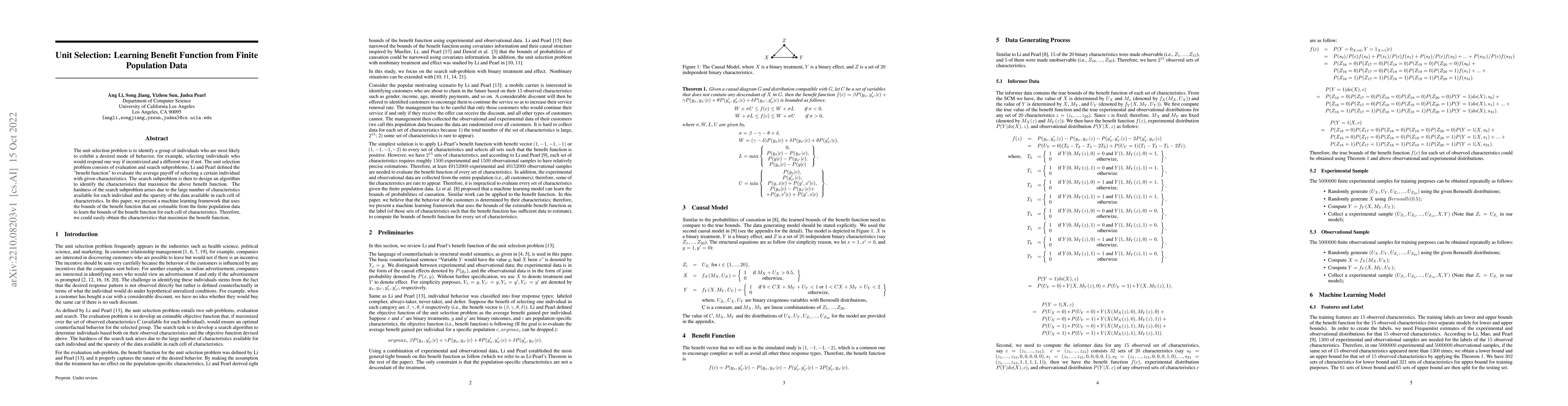 Thumbnail for Unit Selection: Learning Benefit Function from Finite Population Data