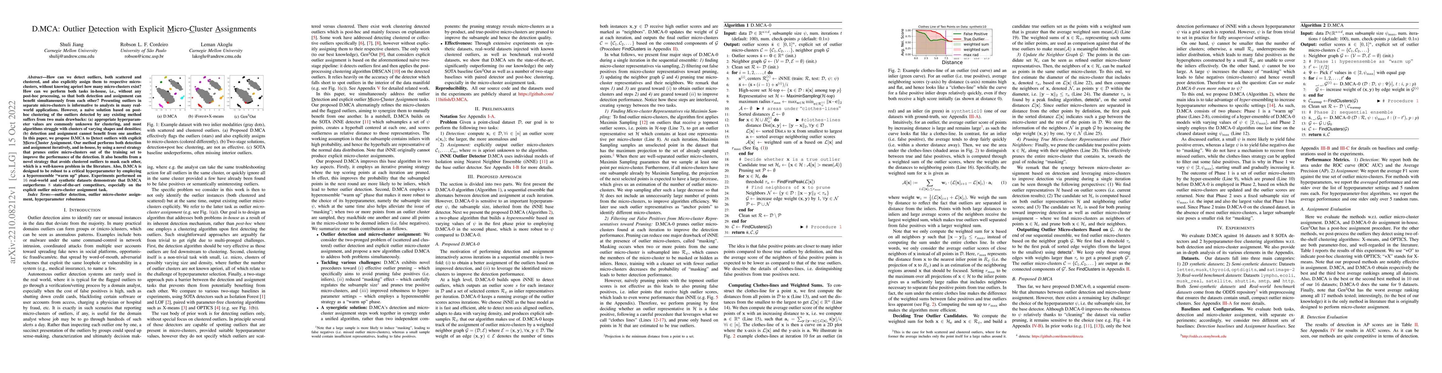 Thumbnail for D.MCA: Outlier Detection with Explicit Micro-Cluster Assignments