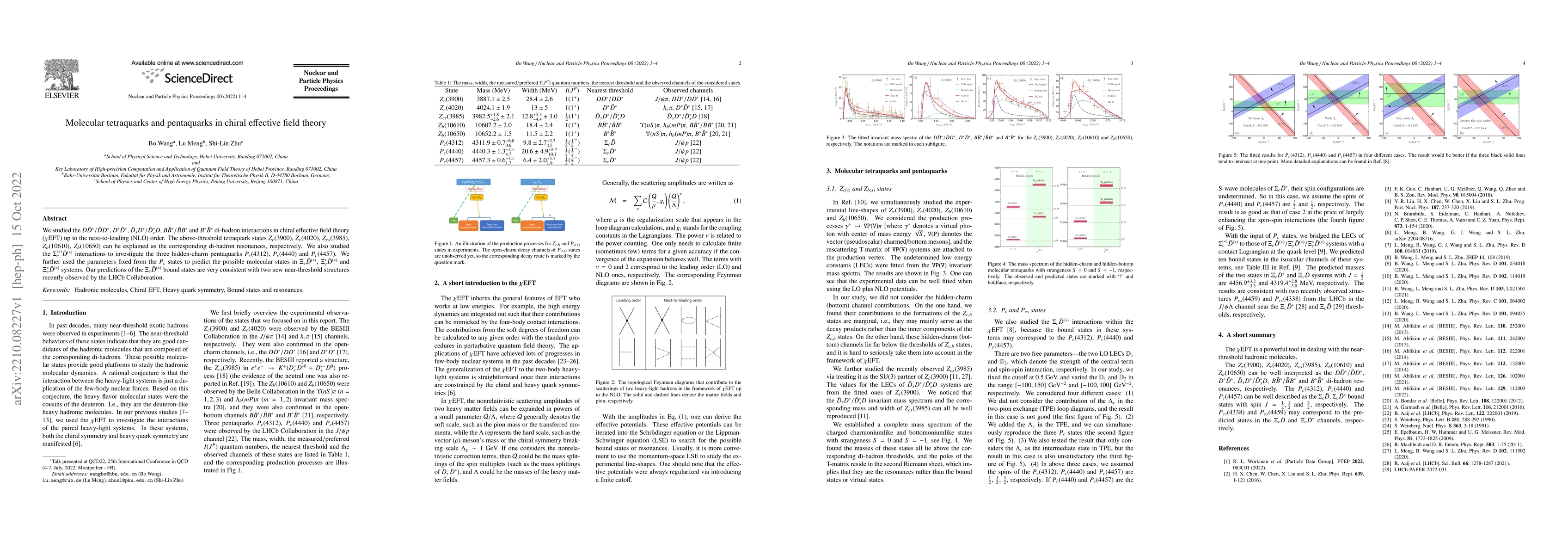Thumbnail for Molecular tetraquarks and pentaquarks in chiral effective field theory