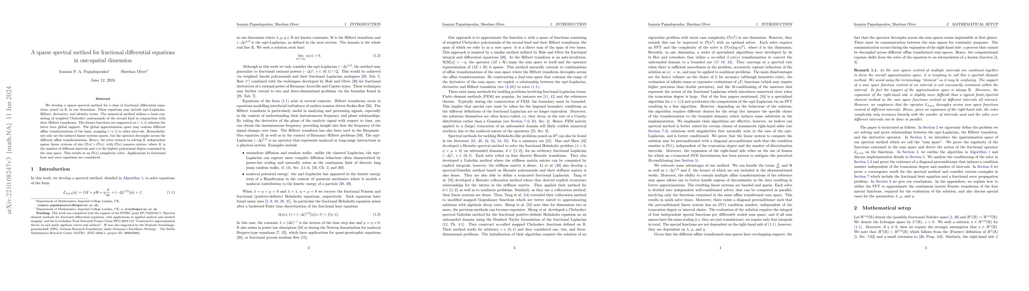Thumbnail for A sparse spectral method for fractional differential equations in
  one-spatial dimension