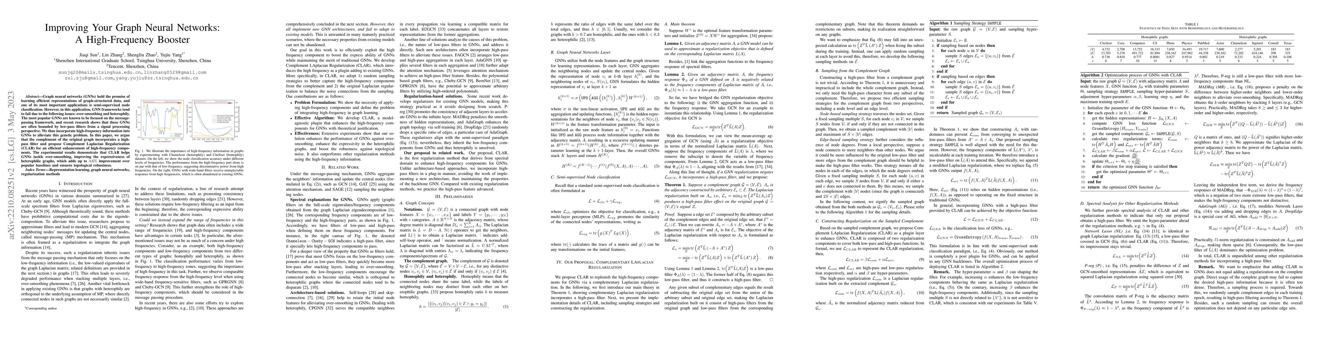 Thumbnail for Improving Your Graph Neural Networks: A High-Frequency Booster