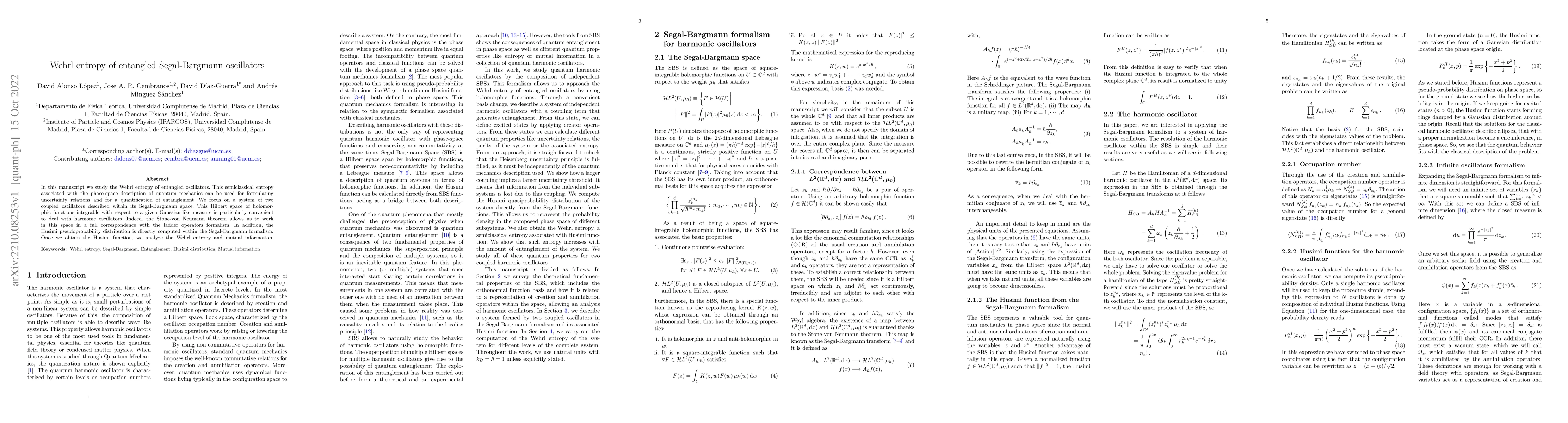 Thumbnail for Wehrl entropy of entangled Segal-Bargmann oscillators