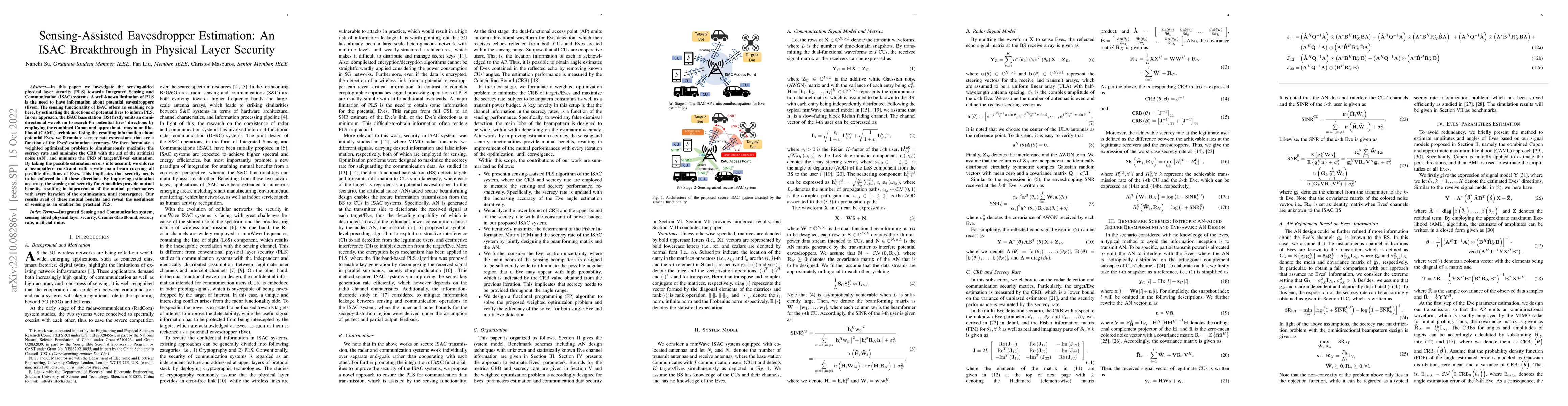 Thumbnail for Sensing-Assisted Eavesdropper Estimation: An ISAC Breakthrough in
  Physical Layer Security