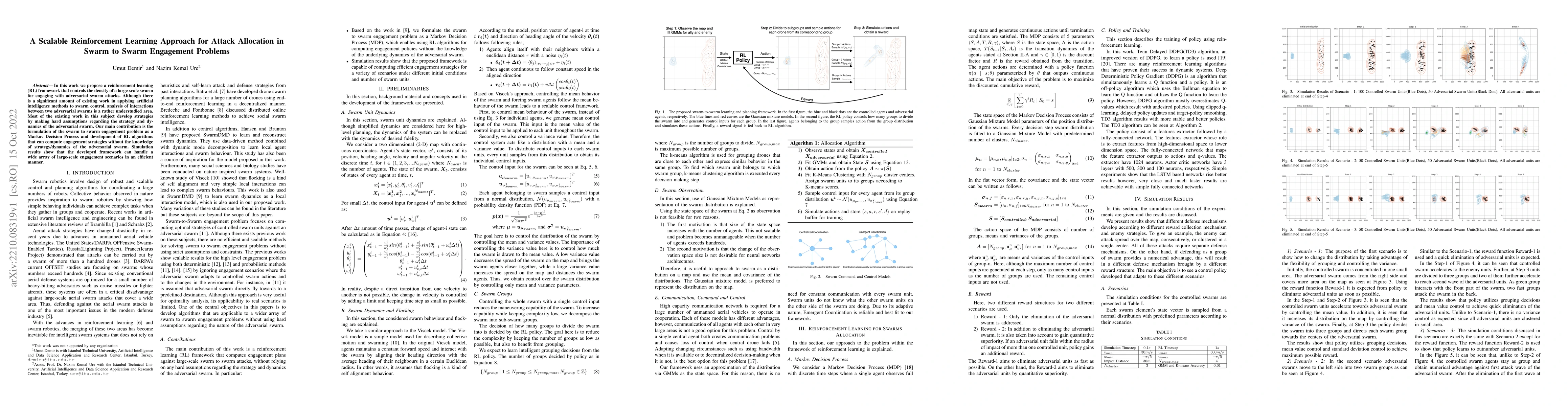 Thumbnail for A Scalable Reinforcement Learning Approach for Attack Allocation in
  Swarm to Swarm Engagement Problems