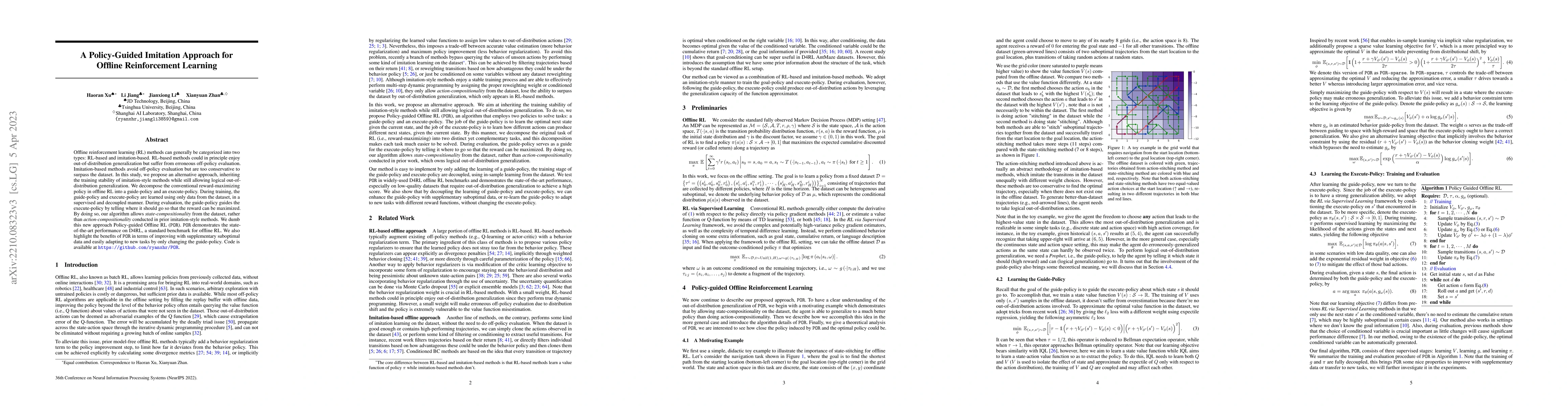 Thumbnail for A Policy-Guided Imitation Approach for Offline Reinforcement Learning