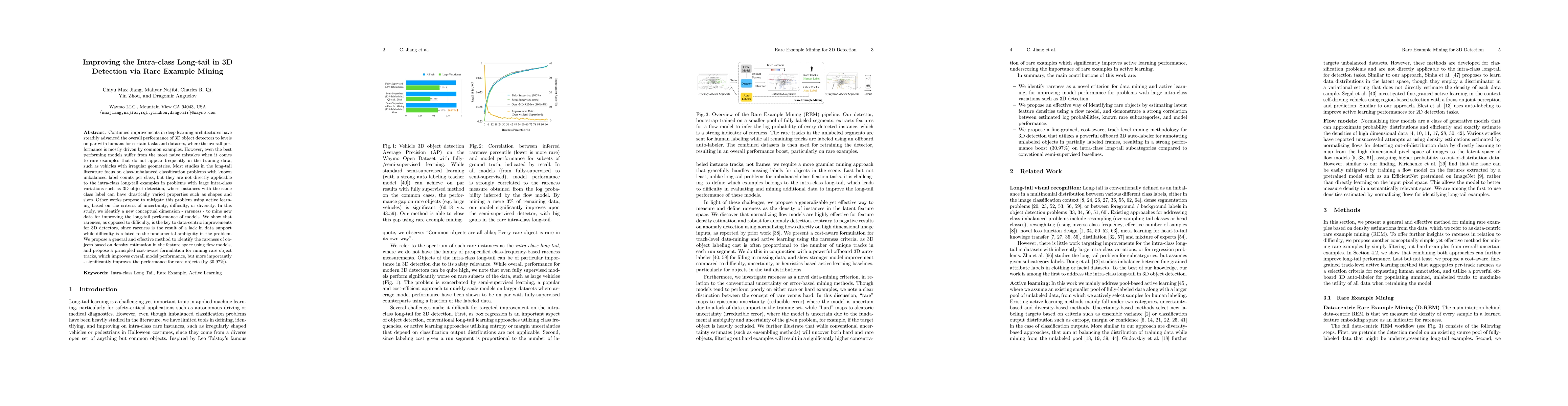 Thumbnail for Improving the Intra-class Long-tail in 3D Detection via Rare Example
  Mining