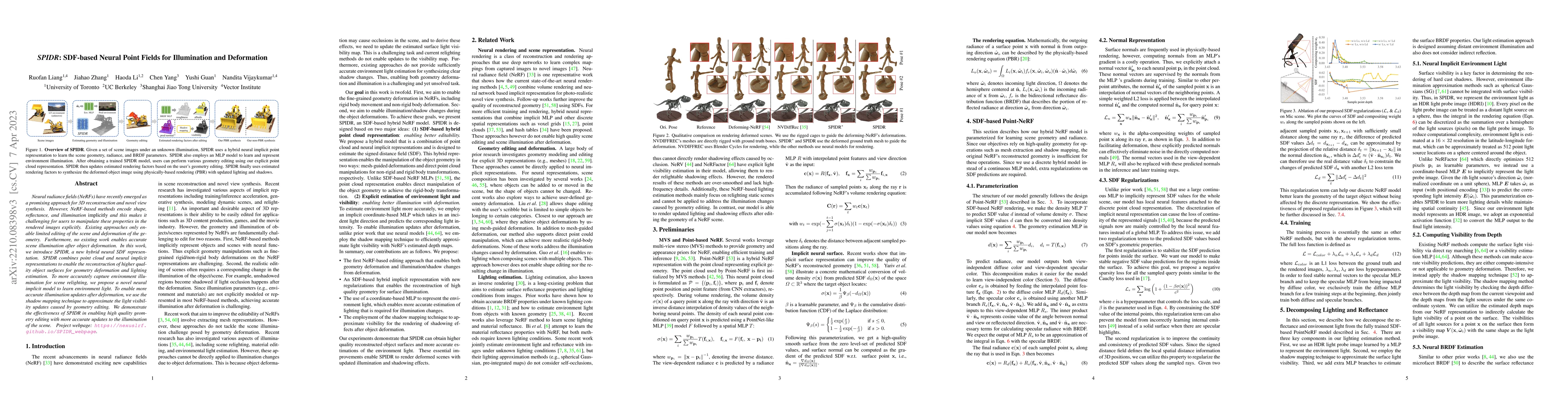 Thumbnail for SPIDR: SDF-based Neural Point Fields for Illumination and Deformation