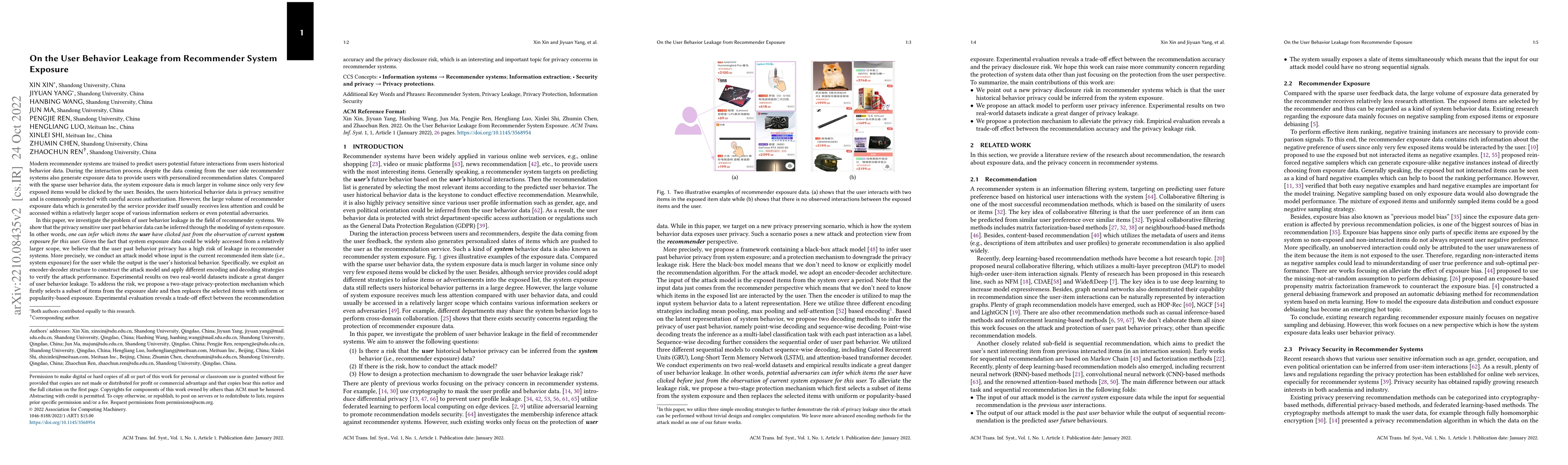 Thumbnail for On the User Behavior Leakage from Recommender System Exposure