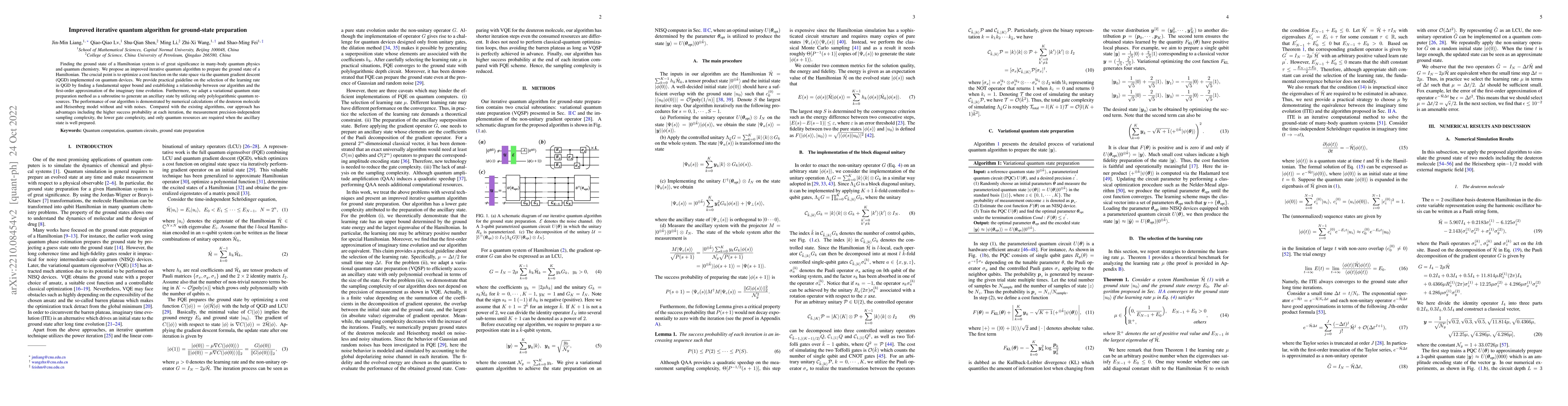 Thumbnail for Improved iterative quantum algorithm for ground-state preparation