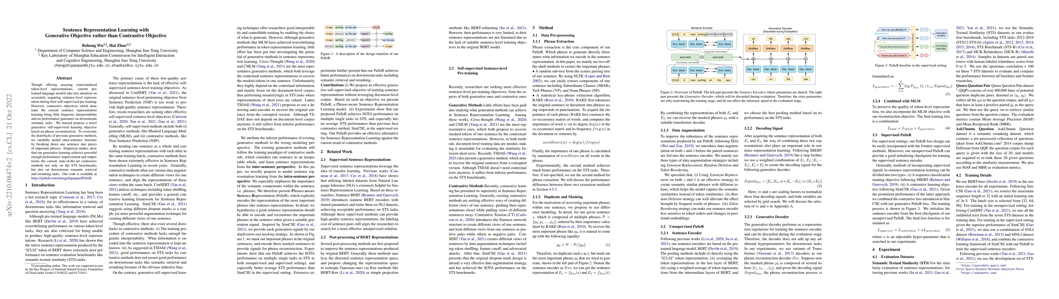 Thumbnail for Sentence Representation Learning with Generative Objective rather than
  Contrastive Objective