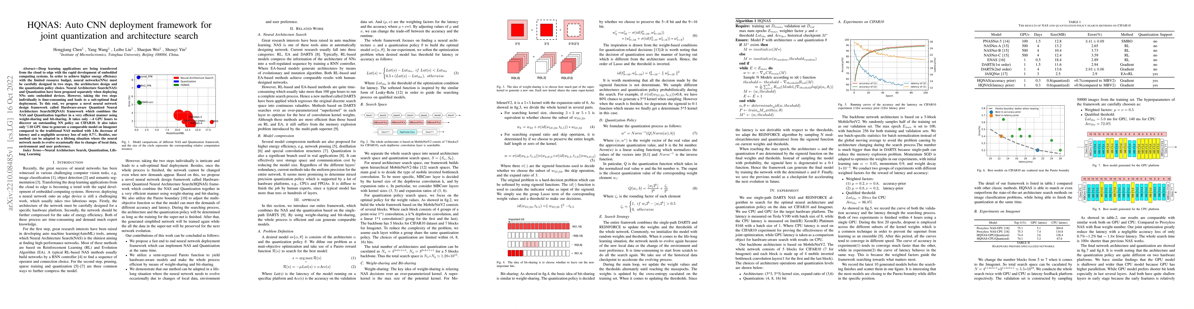 Thumbnail for HQNAS: Auto CNN deployment framework for joint quantization and
  architecture search