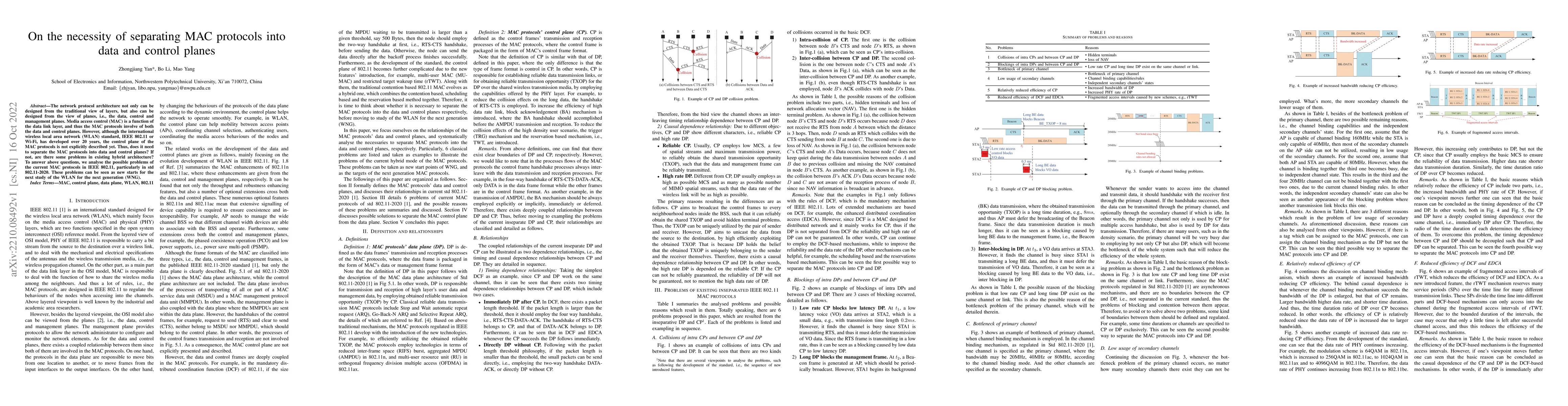 Thumbnail for On the necessity of separating MAC protocols into data and control
  planes