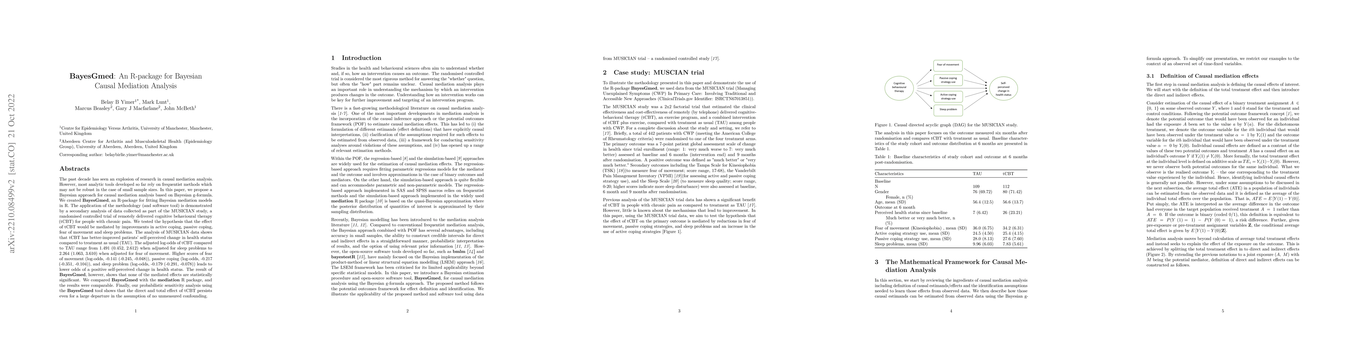 Thumbnail for BayesGmed: An R-package for Bayesian Causal Mediation Analysis