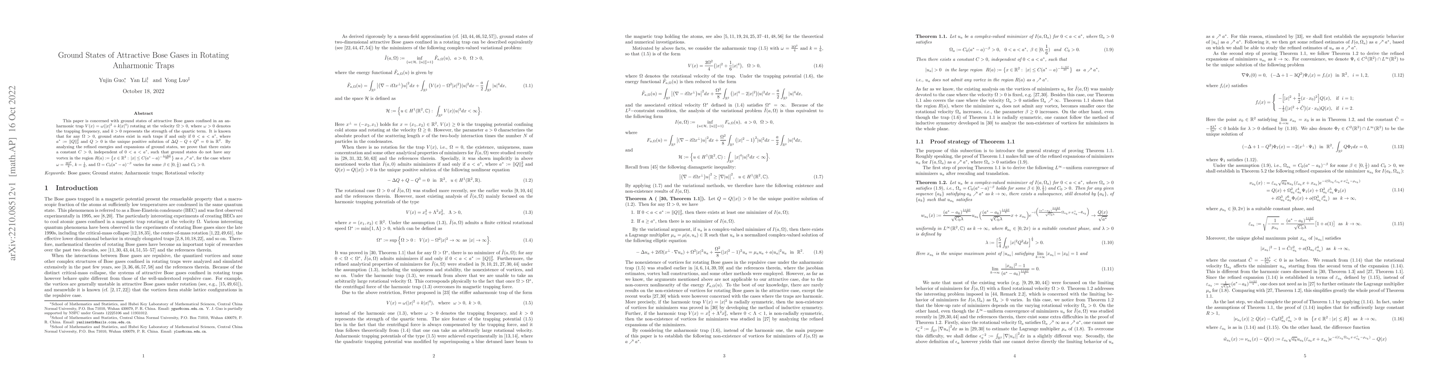 Thumbnail for Ground States of Attractive Bose Gases in Rotating Anharmonic Traps