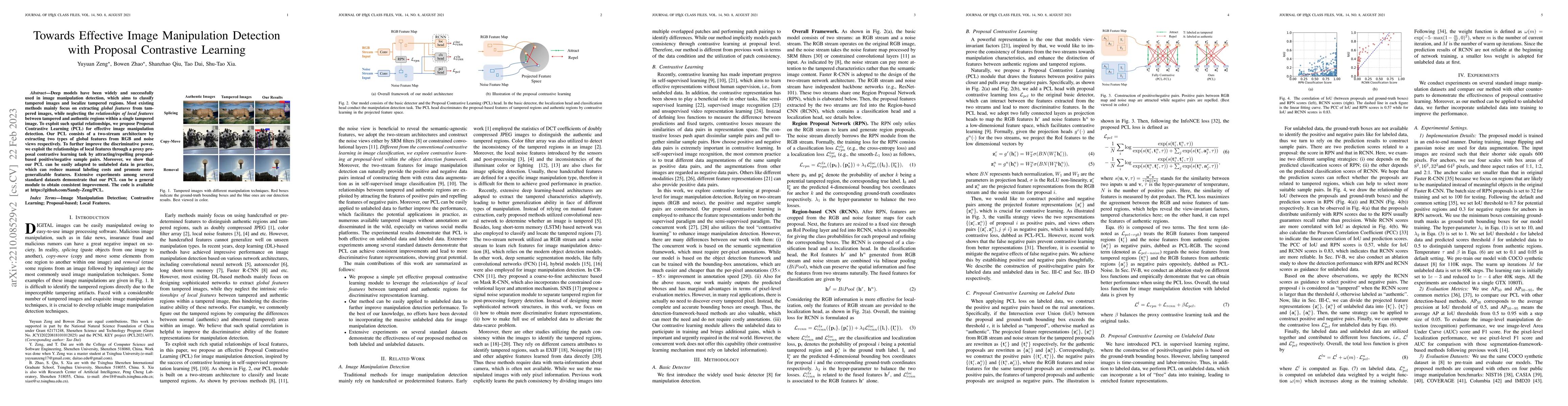 Thumbnail for Towards Effective Image Manipulation Detection with Proposal Contrastive
  Learning