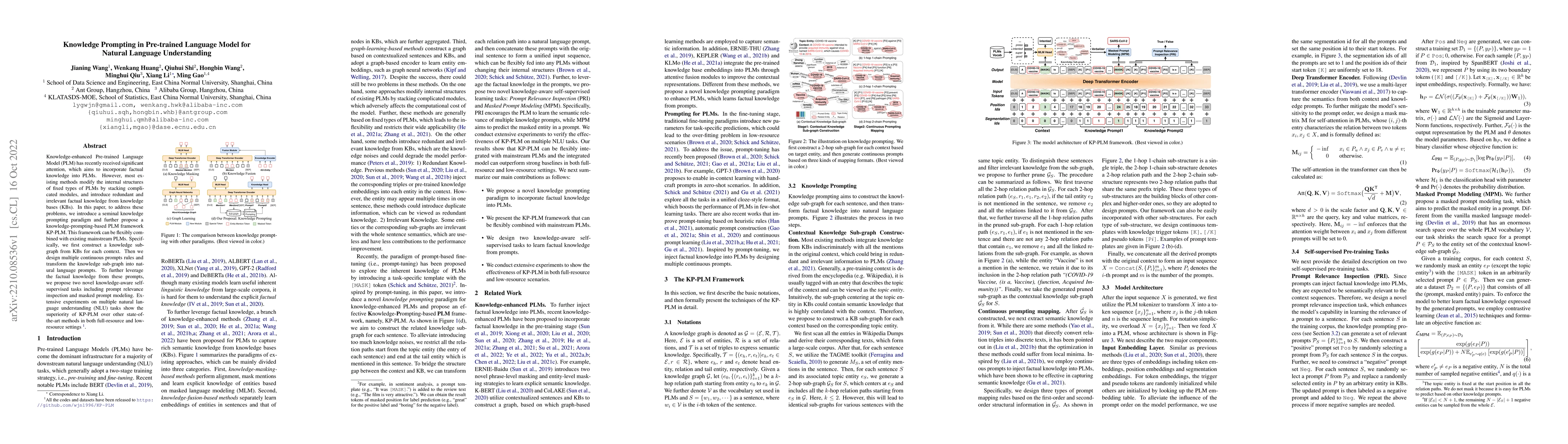 Thumbnail for Knowledge Prompting in Pre-trained Language Model for Natural Language
  Understanding