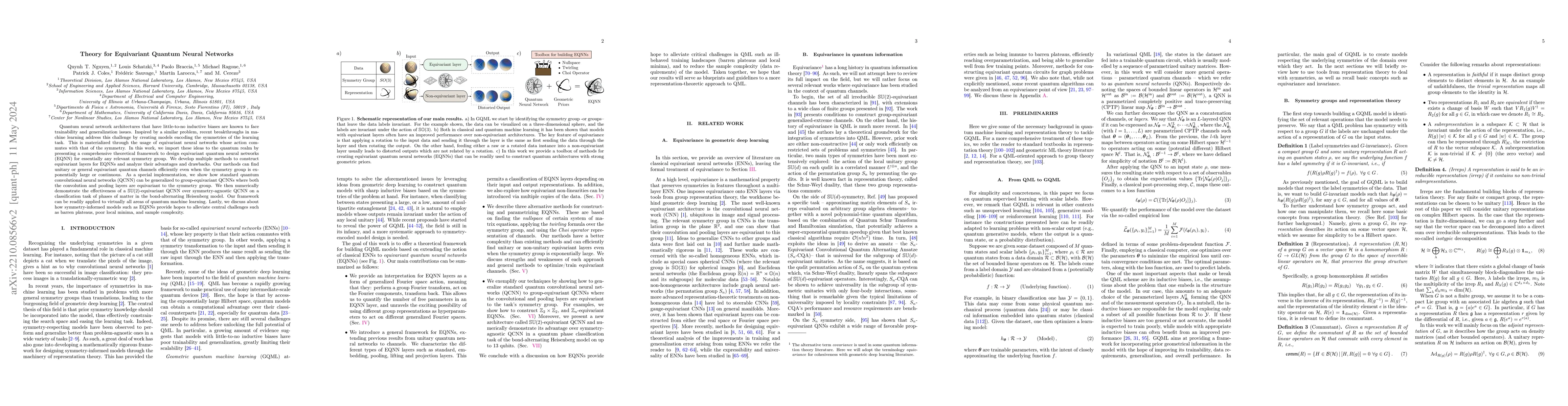 Thumbnail for Theory for Equivariant Quantum Neural Networks