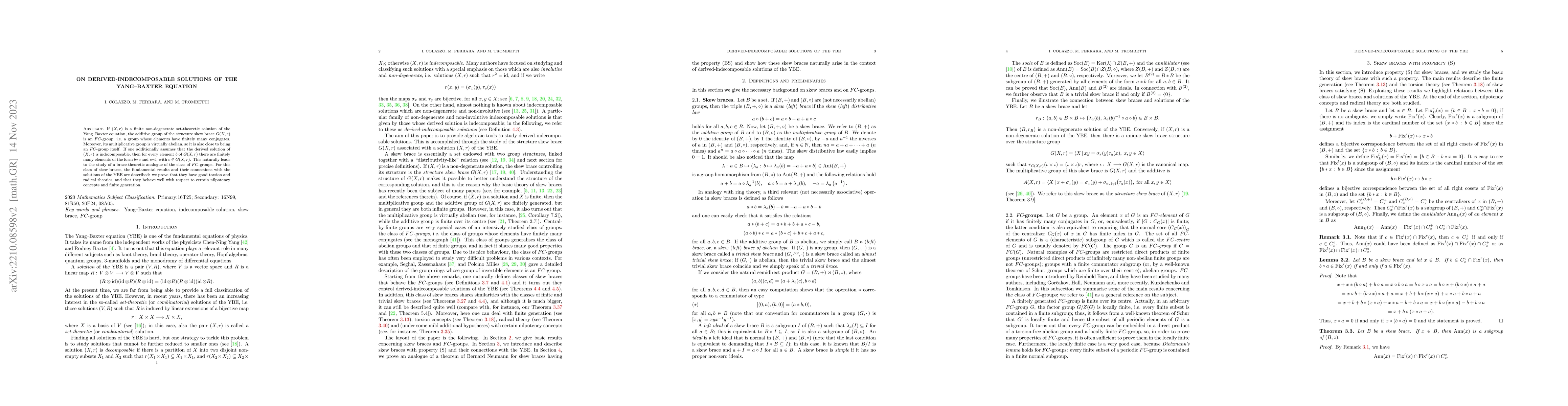 Thumbnail for On derived-indecomposable solutions of the Yang--Baxter equation