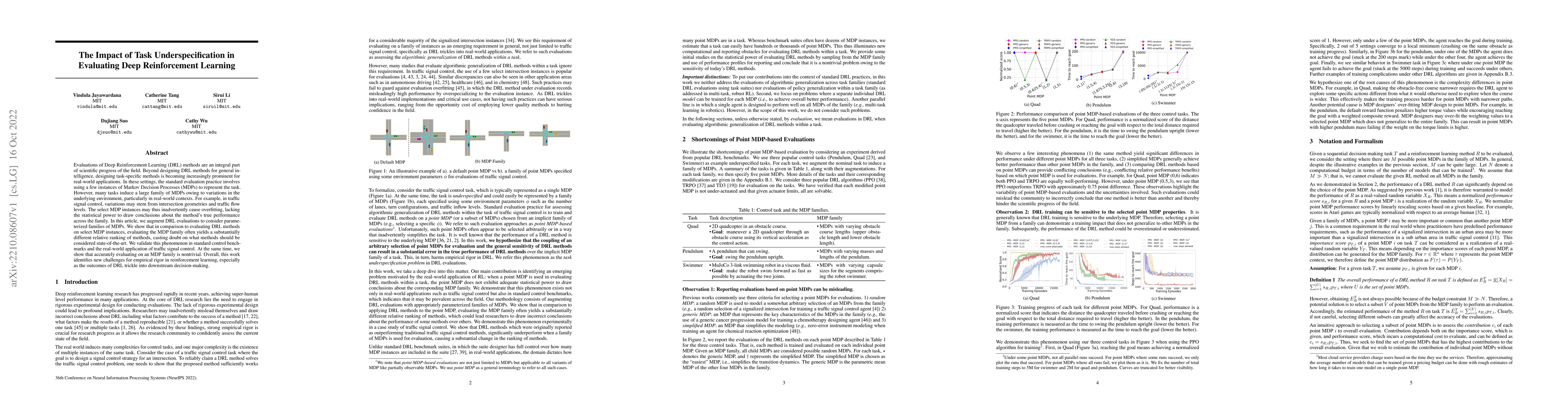 Thumbnail for The Impact of Task Underspecification in Evaluating Deep Reinforcement
  Learning