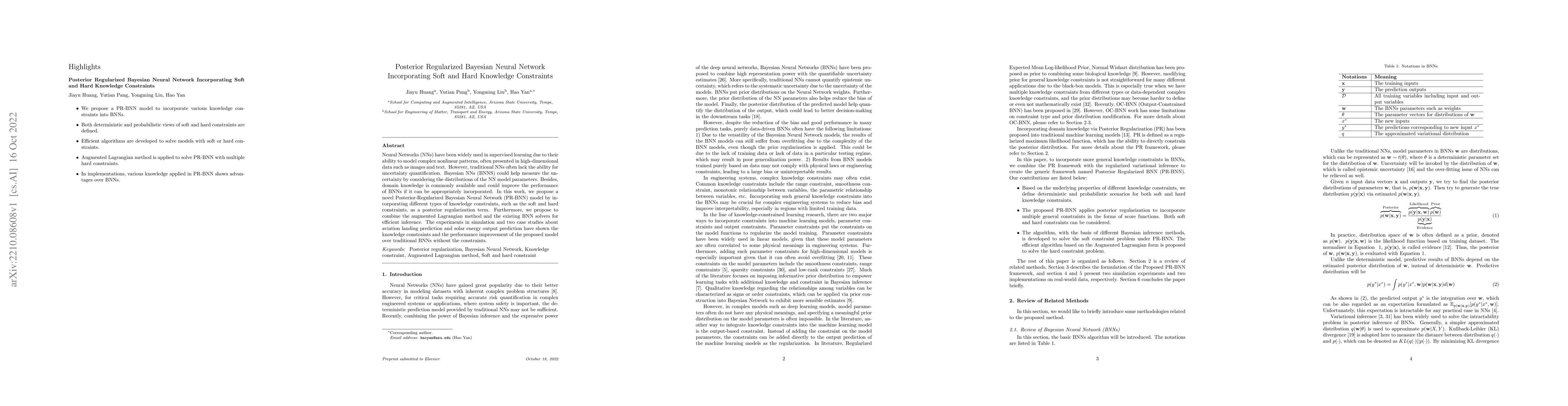 Thumbnail for Posterior Regularized Bayesian Neural Network Incorporating Soft and
  Hard Knowledge Constraints