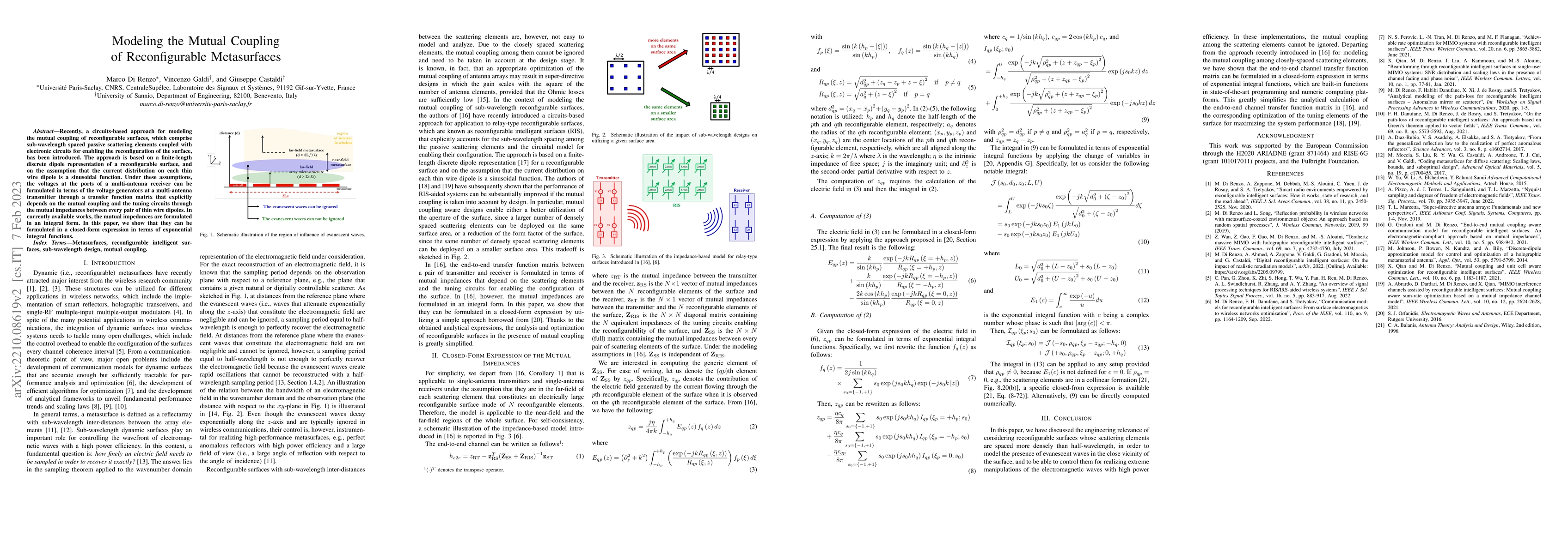 Thumbnail for Modeling the Mutual Coupling of Reconfigurable Metasurfaces