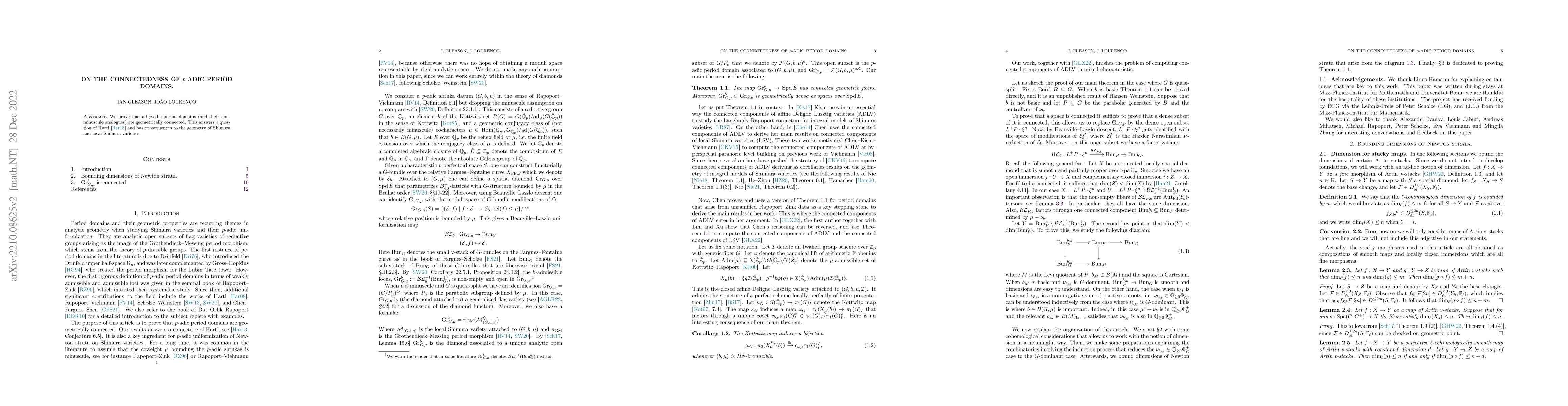Thumbnail for On the connectedness of $p$-adic period domains