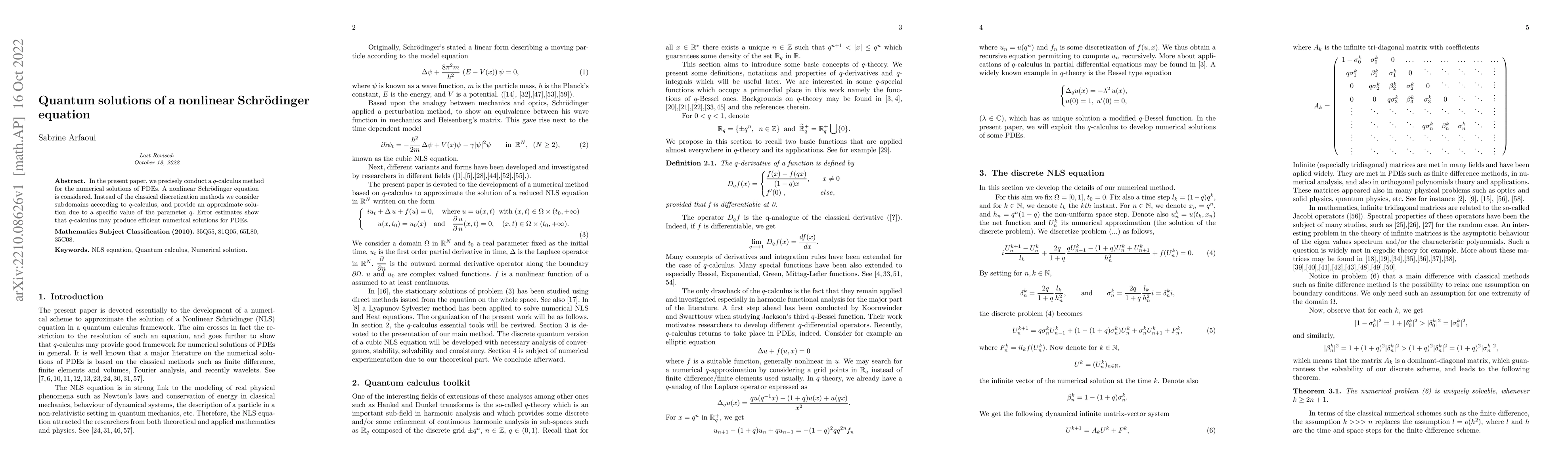 Thumbnail for Quantum solutions of a nonlinear Schrodinger equation