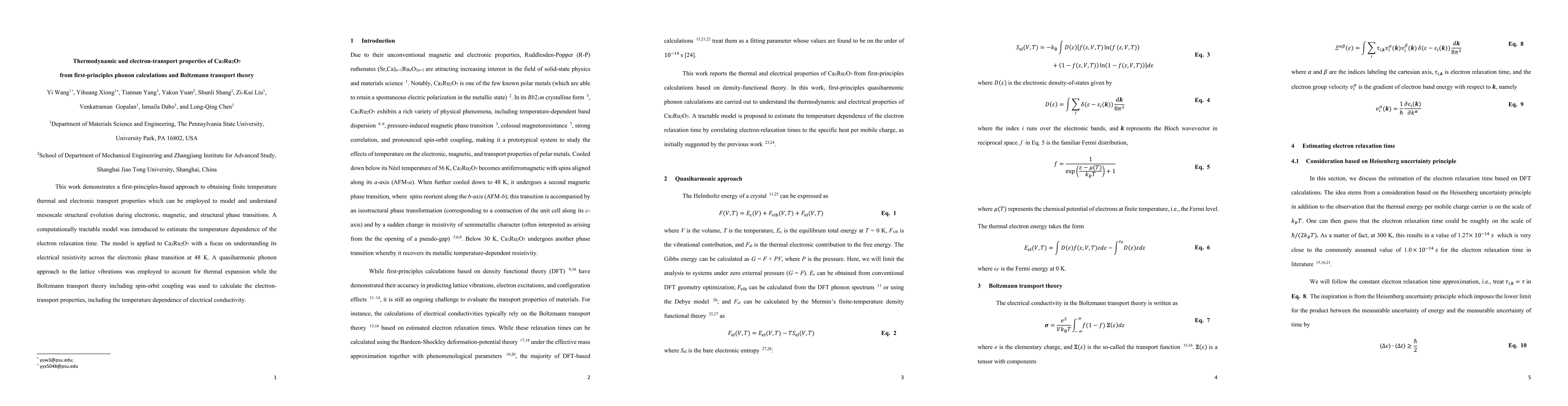 Thumbnail for Thermodynamic and electron-transport properties of Ca3Ru2O7 from
  first-principles phonon calculations and Boltzmann transport theory