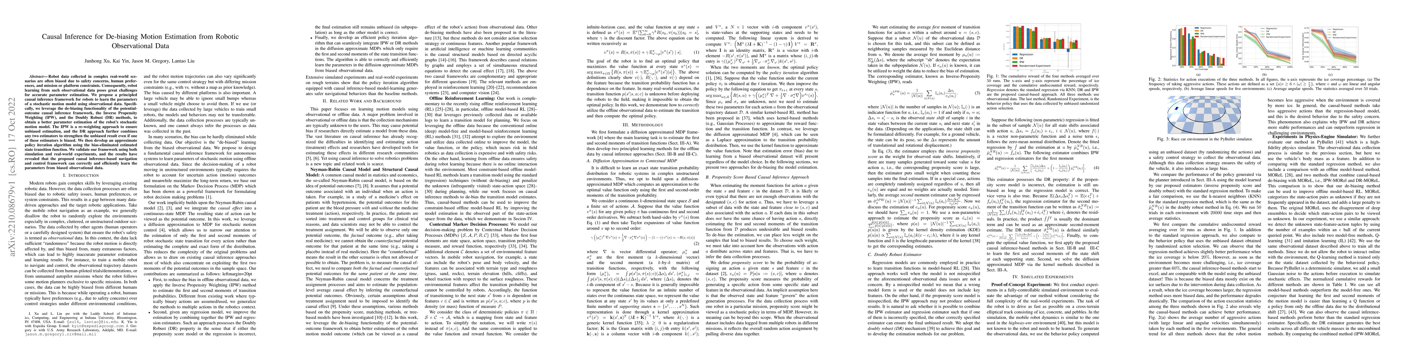 Thumbnail for Causal Inference for De-biasing Motion Estimation from Robotic
  Observational Data
