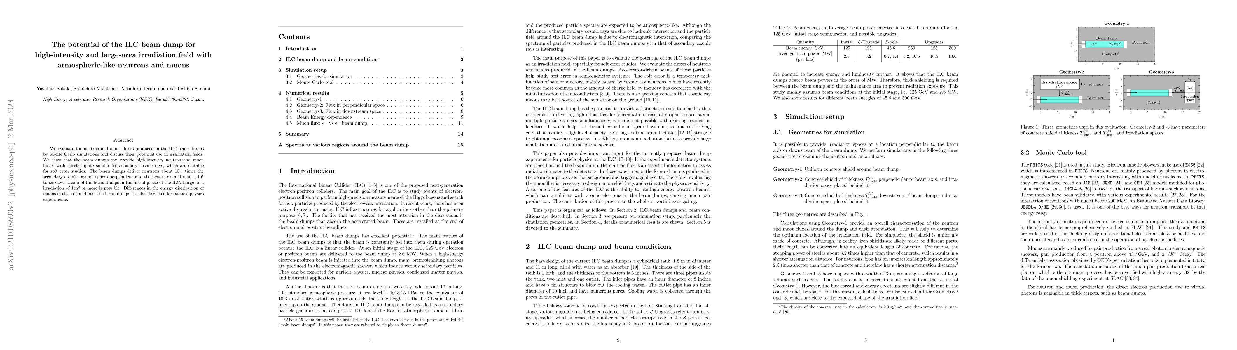 Thumbnail for The potential of the ILC beam dump for high-intensity and large-area
  irradiation field with atmospheric-like neutrons and muons