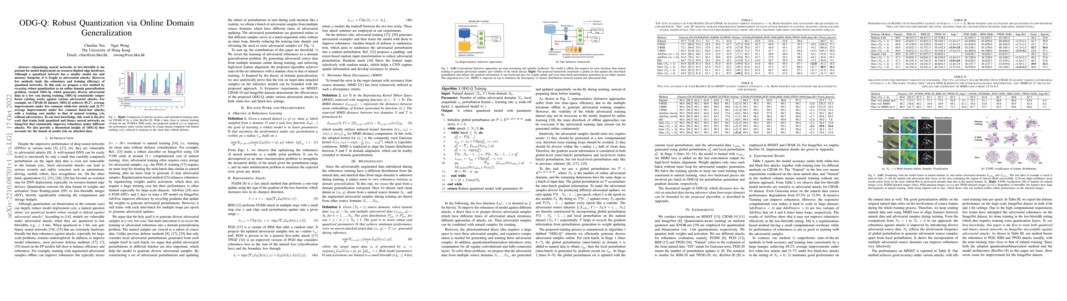 Thumbnail for ODG-Q: Robust Quantization via Online Domain Generalization