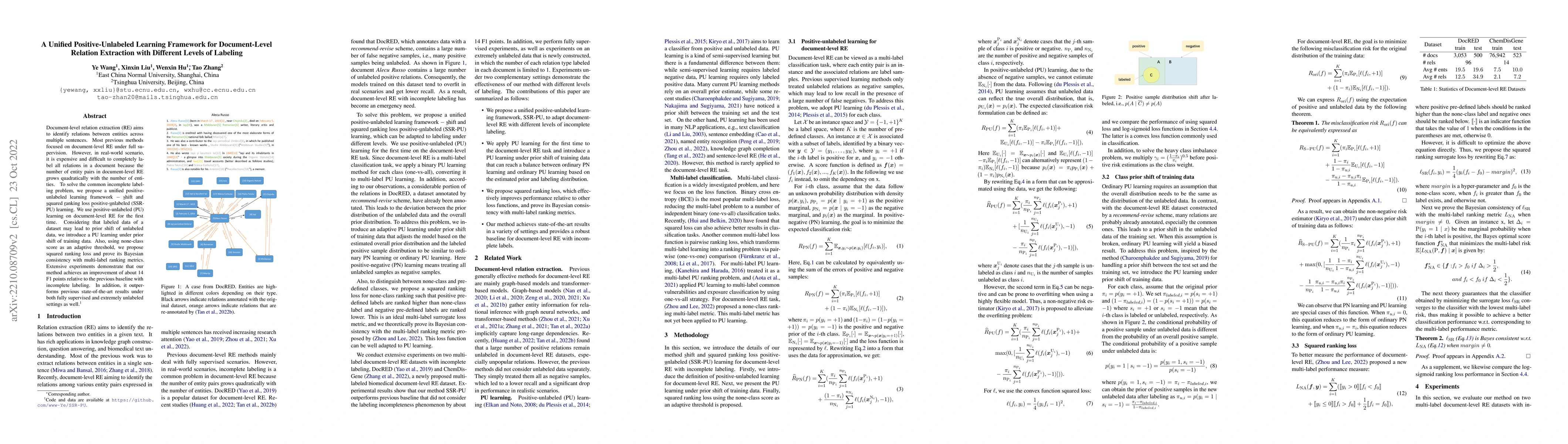 Thumbnail for A Unified Positive-Unlabeled Learning Framework for Document-Level
  Relation Extraction with Different Levels of Labeling