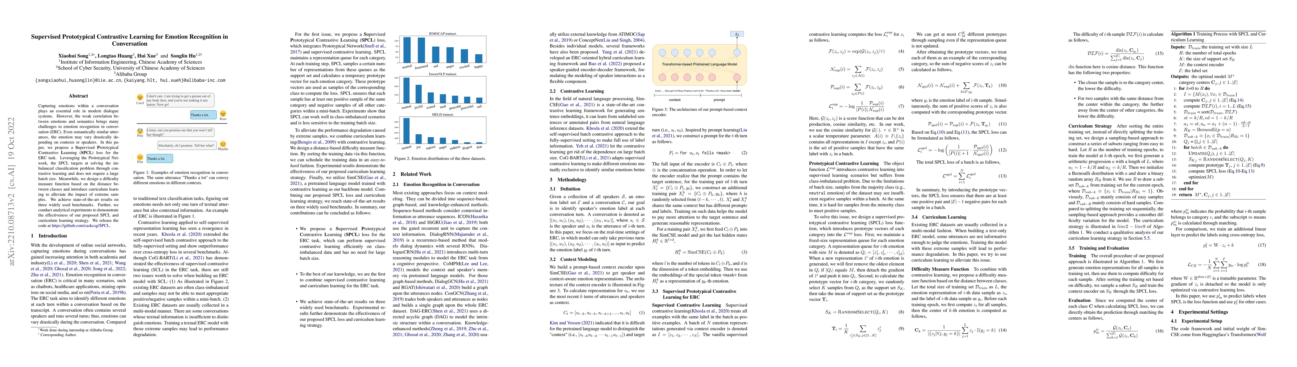 Thumbnail for Supervised Prototypical Contrastive Learning for Emotion Recognition in
  Conversation
