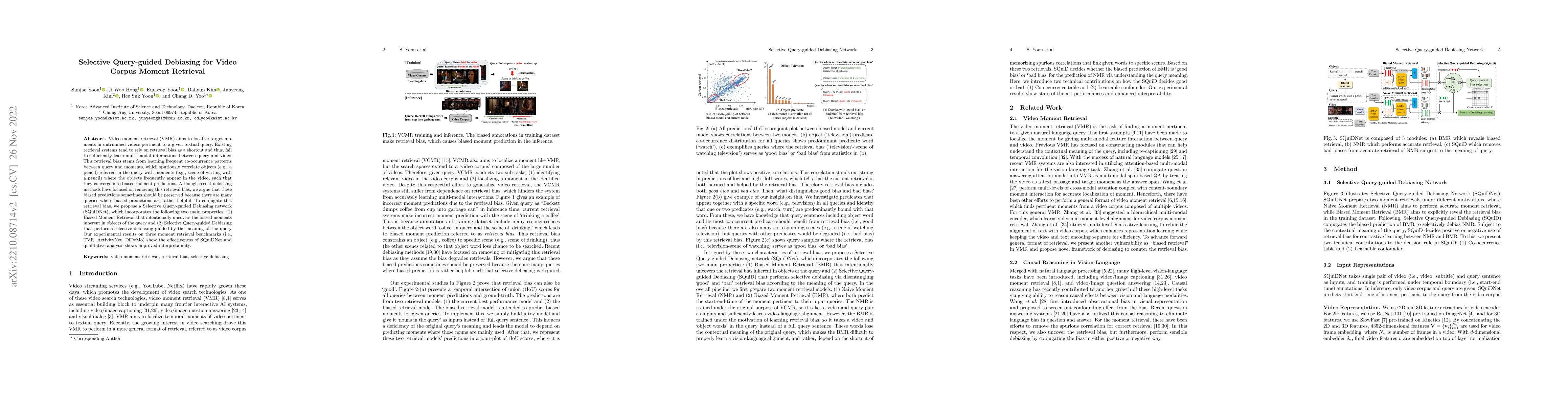 Thumbnail for Selective Query-guided Debiasing for Video Corpus Moment Retrieval