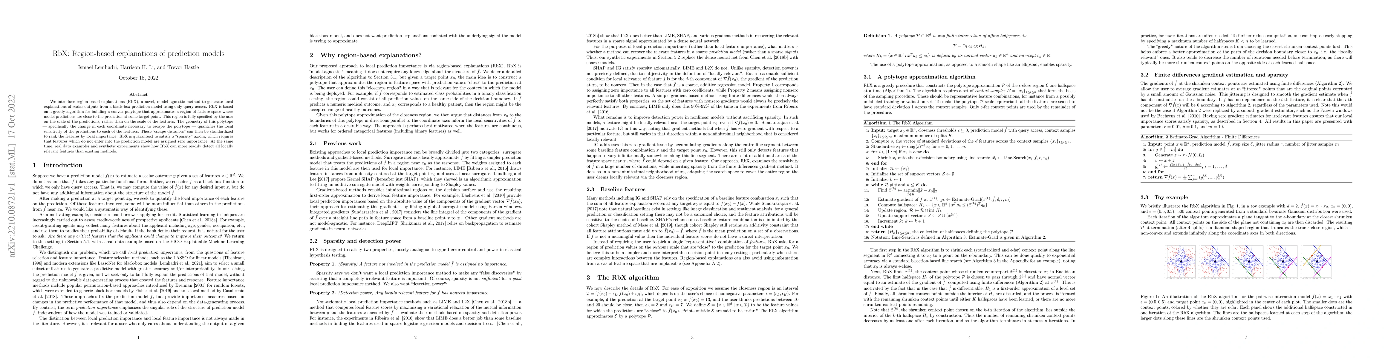 Thumbnail for RbX: Region-based explanations of prediction models