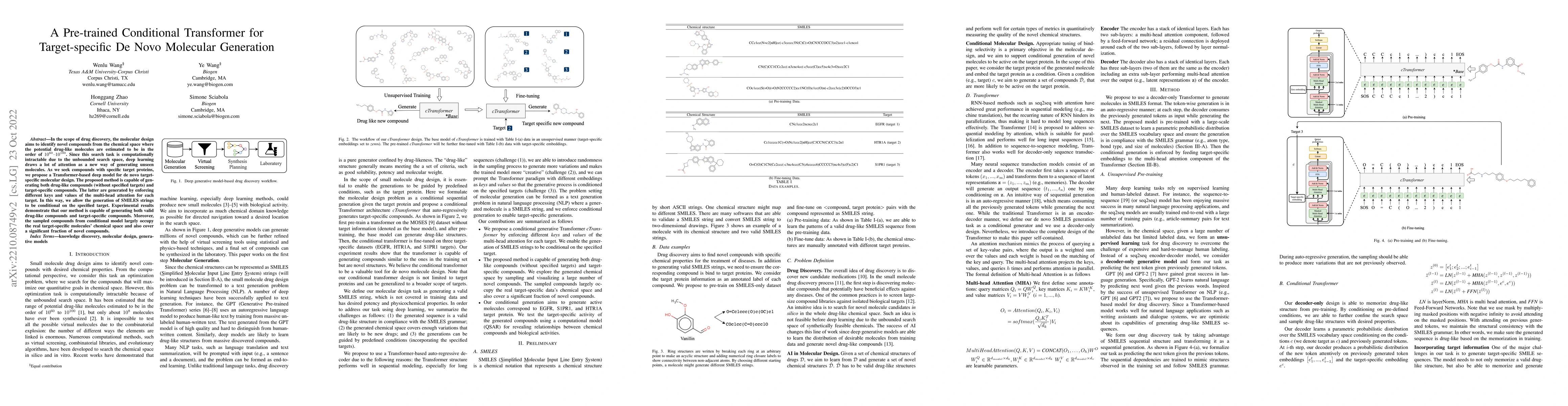 Thumbnail for A Transformer-based Generative Model for De Novo Molecular Design