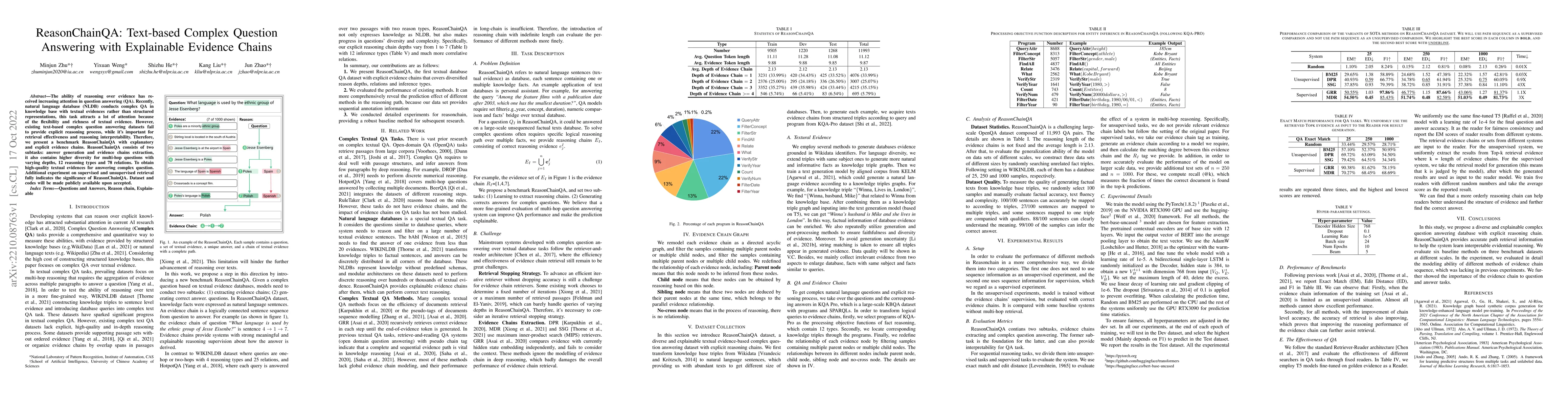 Thumbnail for ReasonChainQA: Text-based Complex Question Answering with Explainable
  Evidence Chains