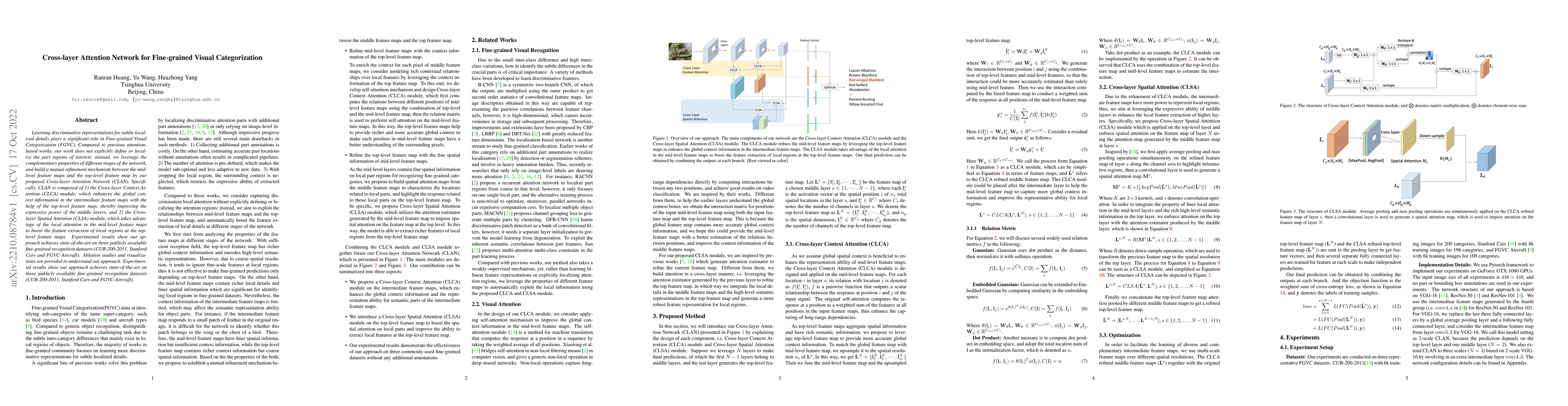 Thumbnail for Cross-layer Attention Network for Fine-grained Visual Categorization