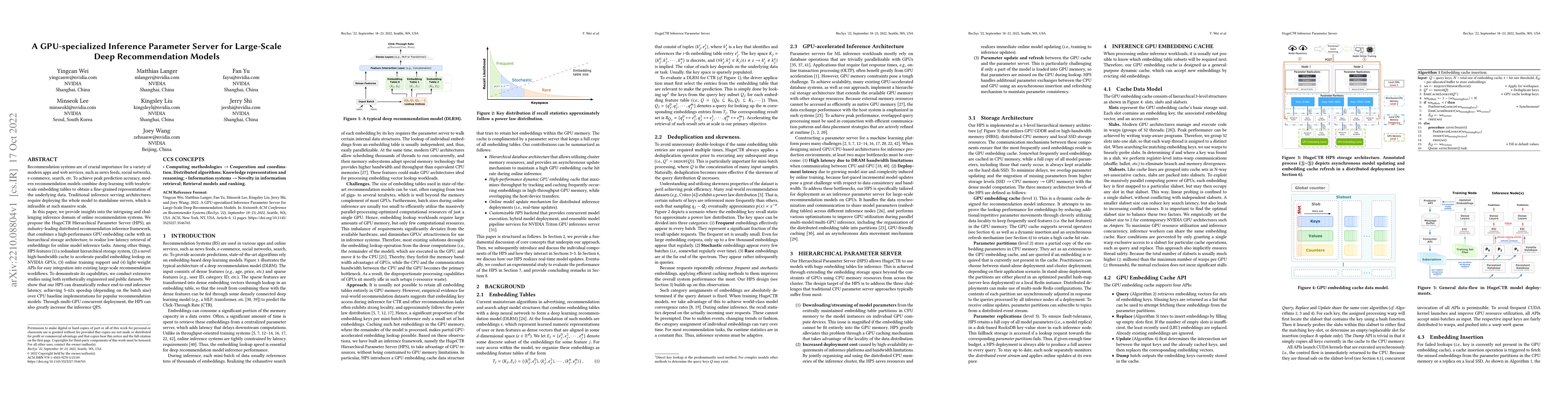 Thumbnail for A GPU-specialized Inference Parameter Server for Large-Scale Deep
  Recommendation Models