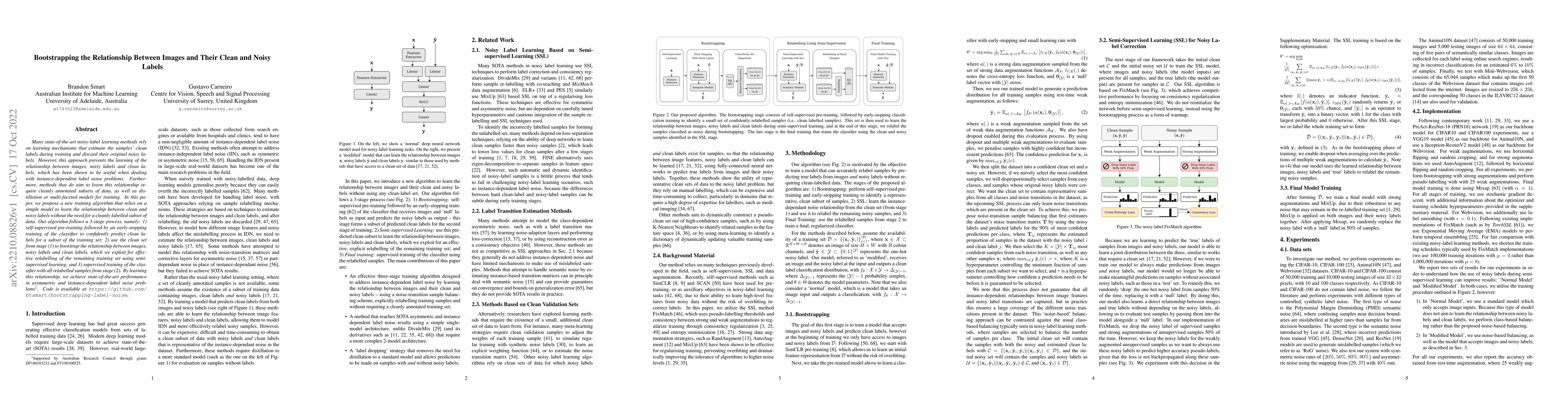 Thumbnail for Bootstrapping the Relationship Between Images and Their Clean and Noisy
  Labels