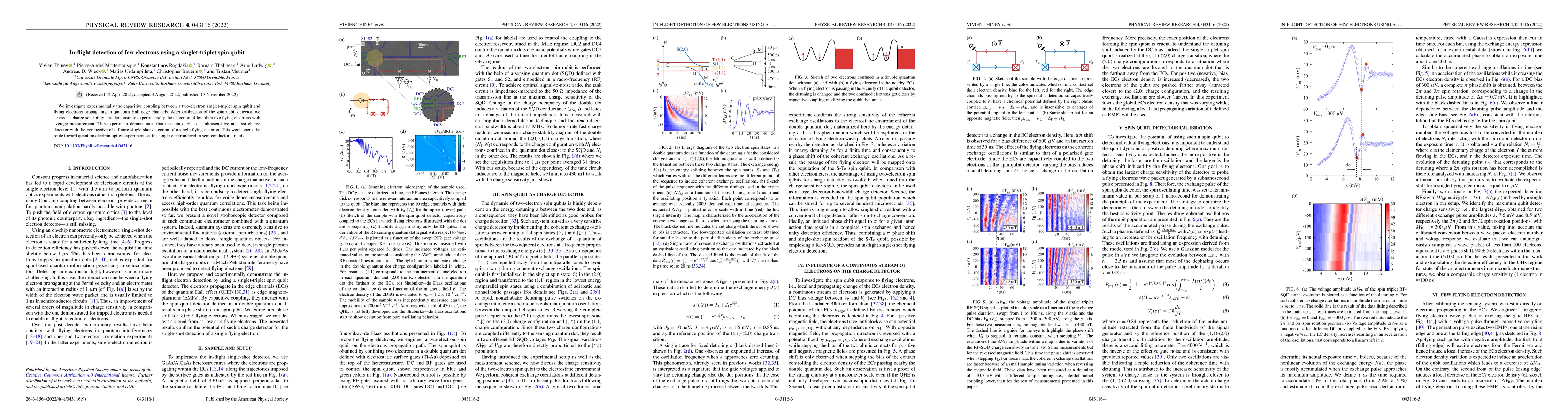 Thumbnail for In-flight detection of few electrons using a singlet-triplet spin qubit