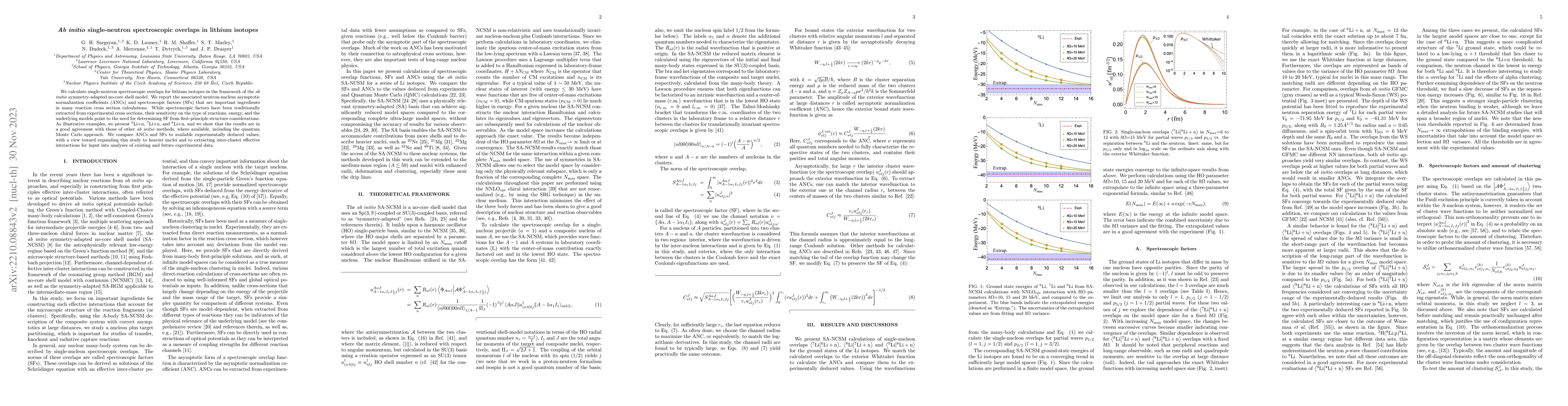 Thumbnail for Ab initio single-neutron spectroscopic overlaps in lithium isotopes