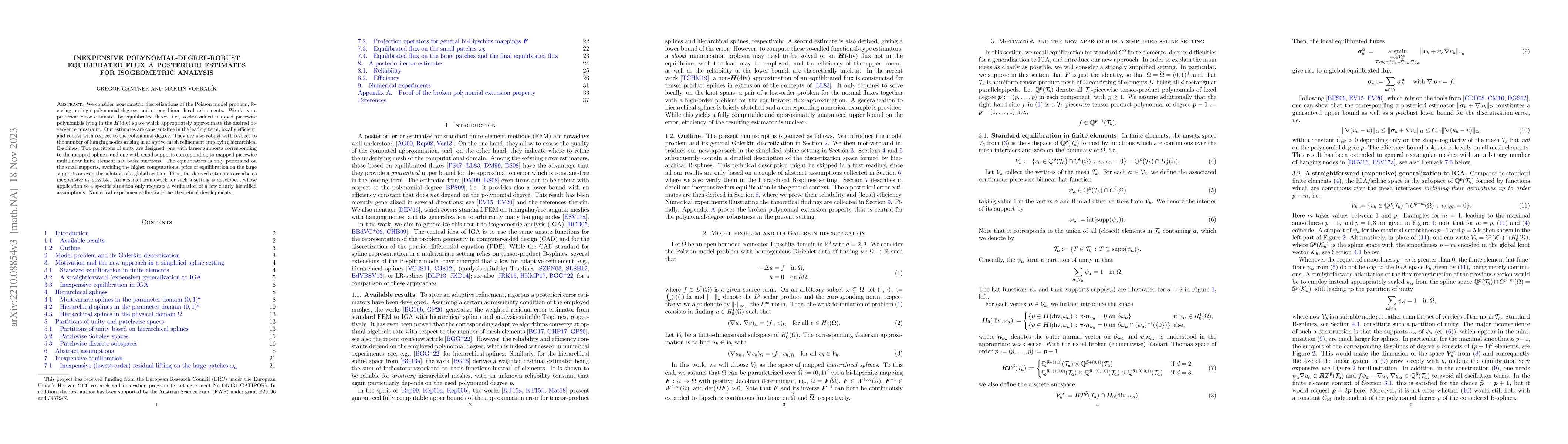 Thumbnail for Inexpensive polynomial-degree-robust equilibrated flux a posteriori
  estimates for isogeometric analysis
