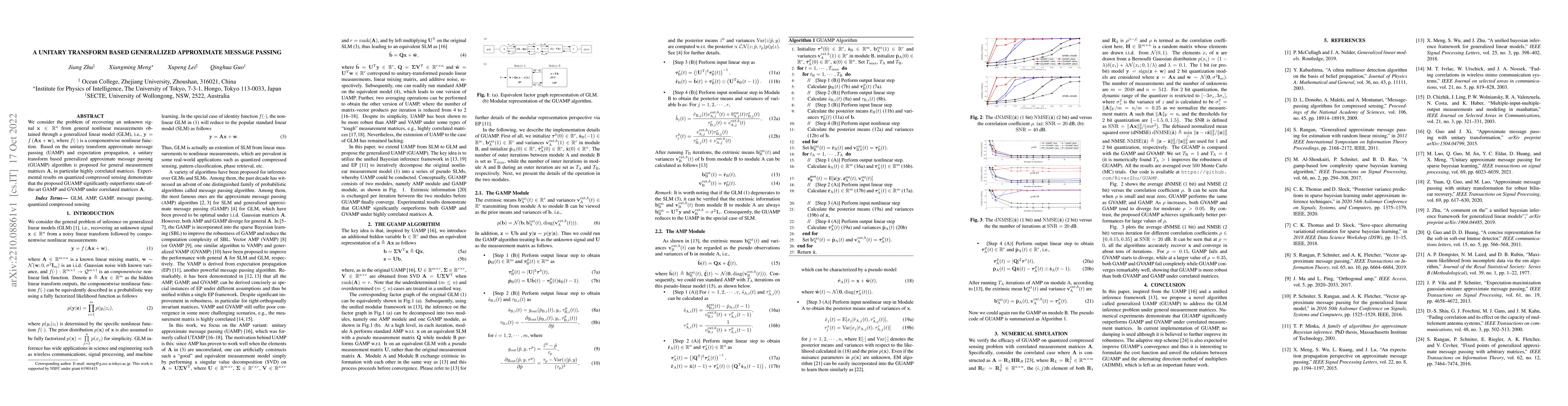 Thumbnail for A Unitary Transform Based Generalized Approximate Message Passing