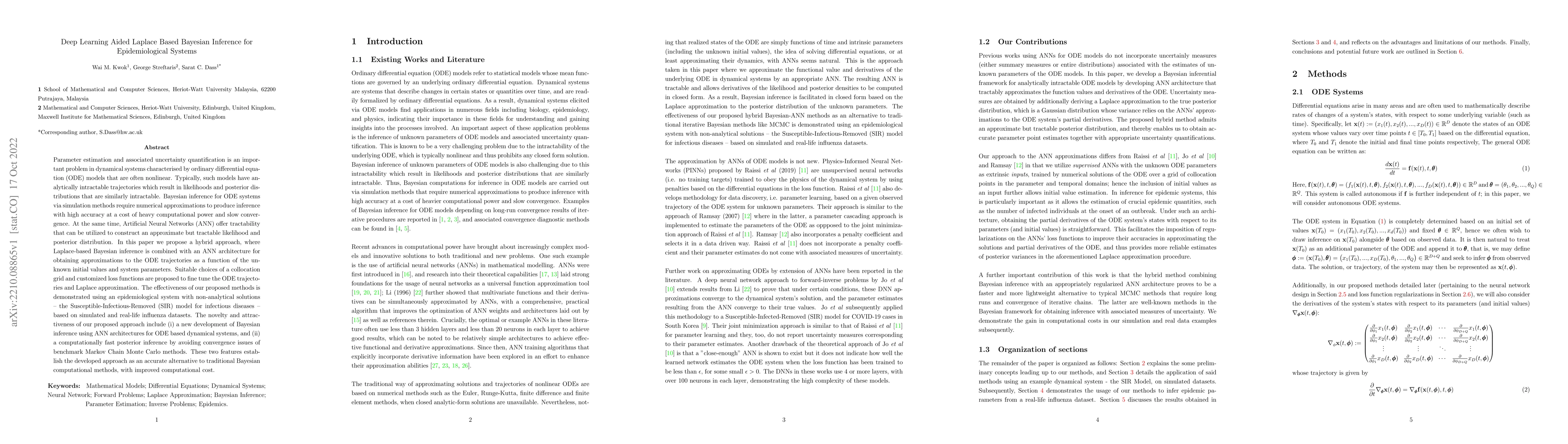 Thumbnail for Deep Learning Aided Laplace Based Bayesian Inference for Epidemiological
  Systems