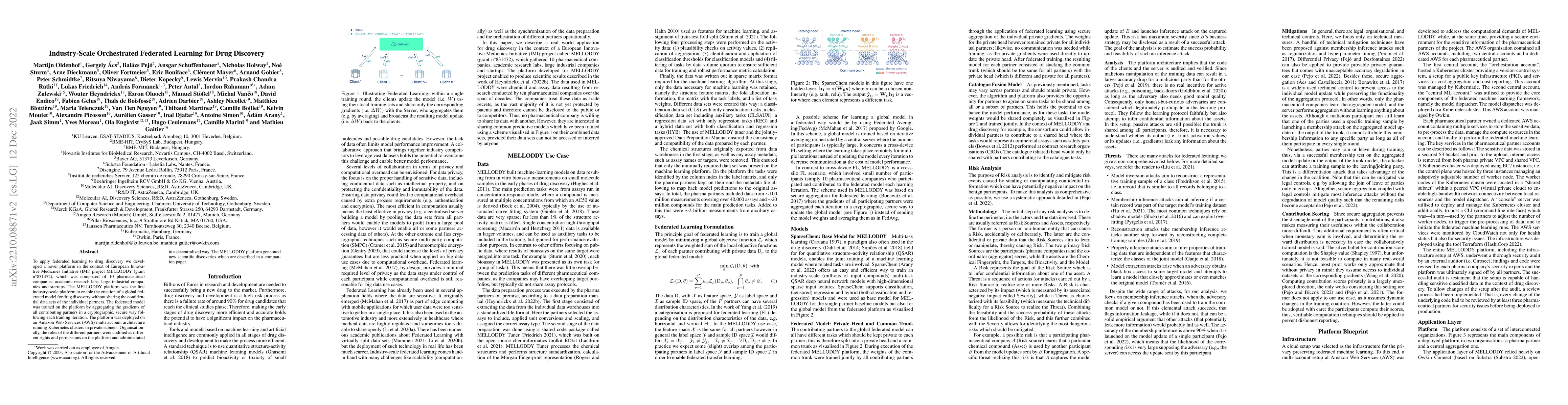 Thumbnail for Industry-Scale Orchestrated Federated Learning for Drug Discovery